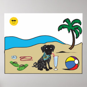 Beach Pup Poster