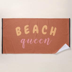 Beach Queen Custom Text Towel
