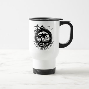 Beach Quote Funny Pun Typography Travel Mug