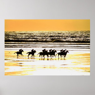 Beach Racing Kerry Ireland Poster