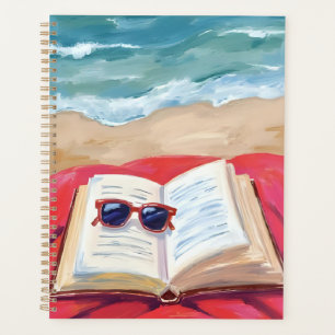 Beach Read Ocean Waves Watercolor Painting Planner