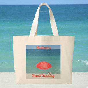 Beach Reading Seascape Beach Tote Bag