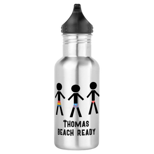 Beach Ready - Three Dressed Guys 532 Ml Water Bottle (Right)