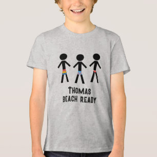 Beach Ready - Three Dressed Guys Tri-Blend Shirt