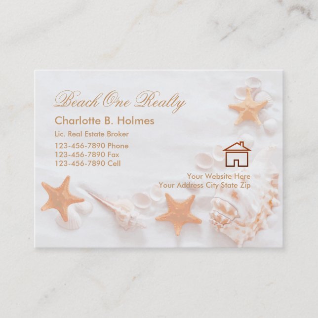 Beach Real Estate Business Cards (Front)
