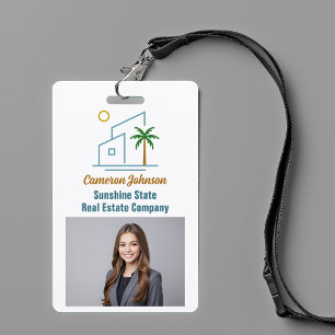Beach Real Estate Company Custom Coastal Realtor ID Badge
