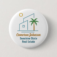 Beach Real Estate Company Cute Custom Name Tag
