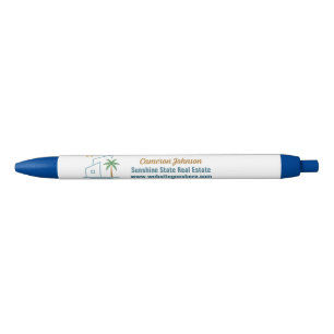 Beach Real Estate Company Cute Customisable Black Ink Pen