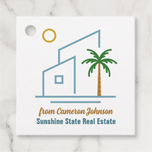 Beach Real Estate Company Cute Customisable Favour Tags