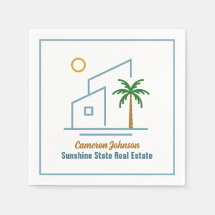 Beach Real Estate Company Cute Customisable Napkin