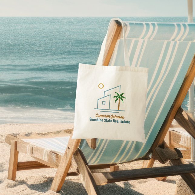 Beach Real Estate Company Cute Customisable Tote Bag (Creator Uploaded)