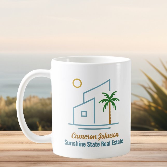 Beach Real Estate Company Cute Personalised Coffee Mug (Creator Uploaded)