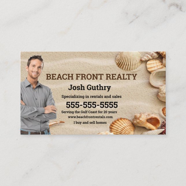Beach Realtor Business Card (Front)
