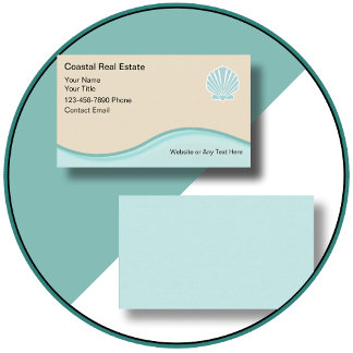 Beach Realtor Business Cards Design