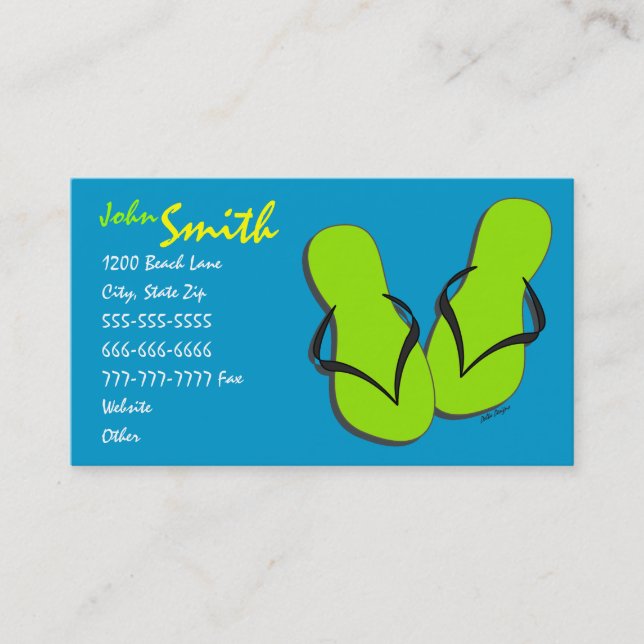 Beach Rentals Business Card (Front)