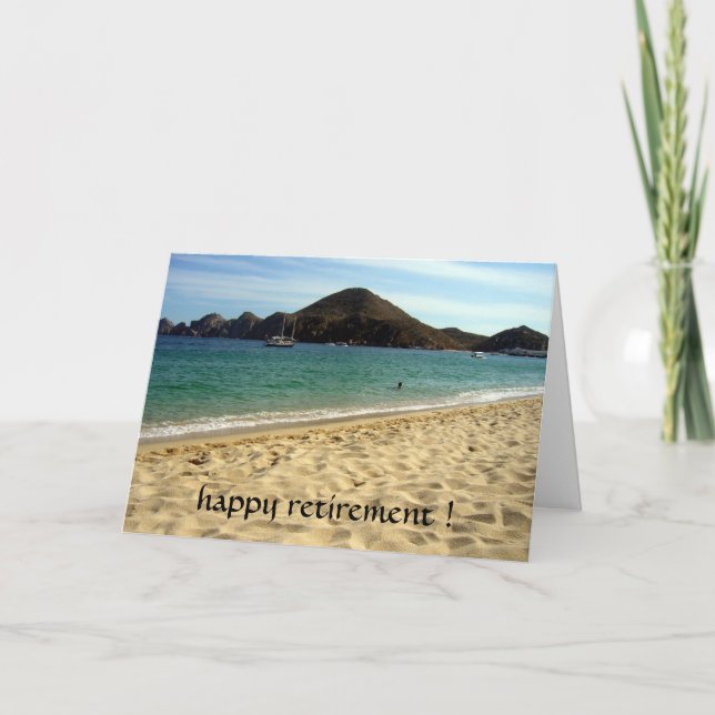 beach retirement card (Front)