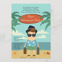 Beach Retirement Party Invitation
