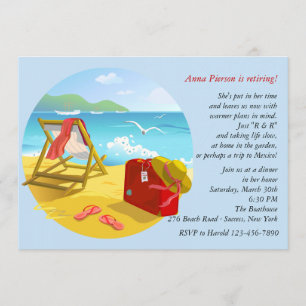 Beach Retirement Party Invitation