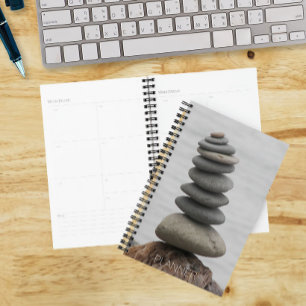 Beach Rock Cairn Photo Calendar   Planner