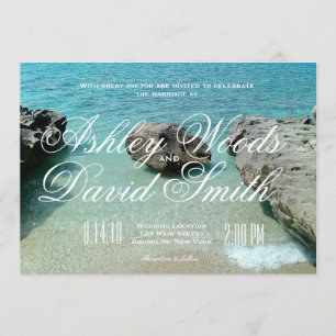 Beach Rock Wedding Invitation