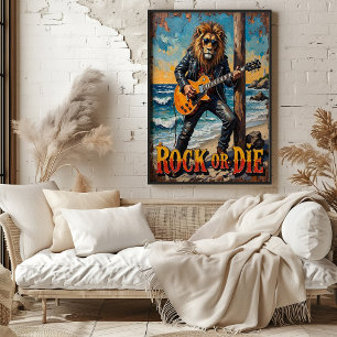 Beach Rocker: Lion Poster