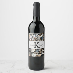 BEACH ROCKS PHOTO WINE LABEL