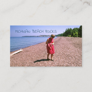Beach Rocks, Rockhound Prospecting Retro Business Card