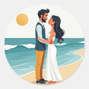 Beach Romance Sticker