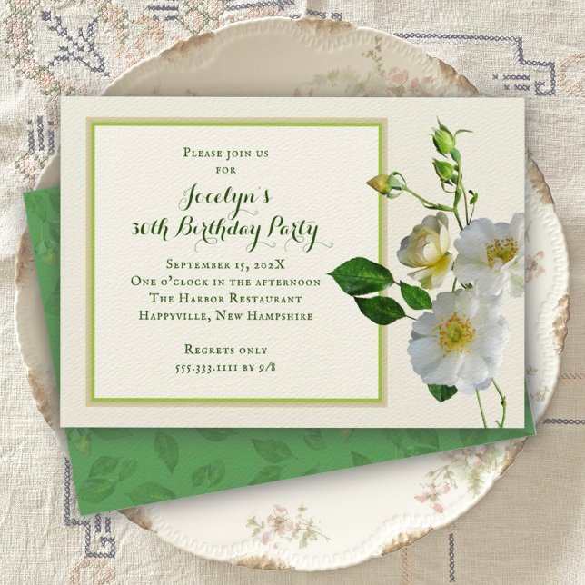 Beach Rose Special Birthday Party for Her Invitation (Creator Uploaded)