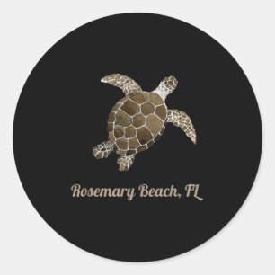 Beach Rosemary, Fl Marine Biology Save The Sea Tur Classic Round Sticker