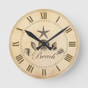 Beach Round Clock