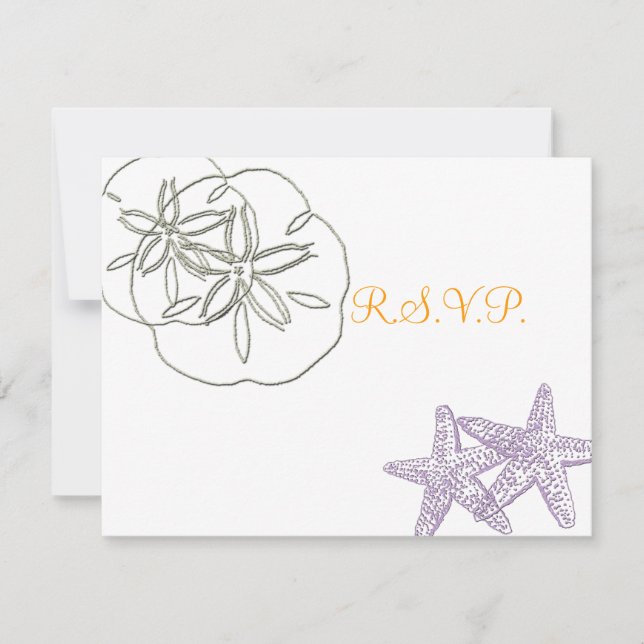 Beach RSVP Invitations require 5x7 invitations (Front)