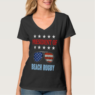 Beach Rugby Accessories  USA Flag Beach Saying T-Shirt