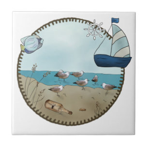 beach runner tile