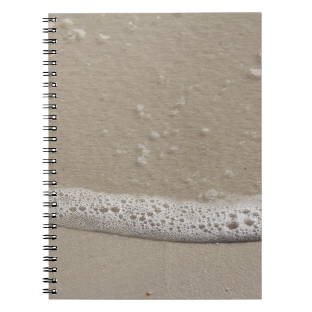Beach Sand and Sea Foam Spiral Notebook (Front)