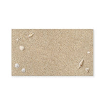 Beach Sand and Seashells Place Card