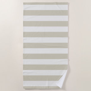 Beach Sand and White Stripes Towel