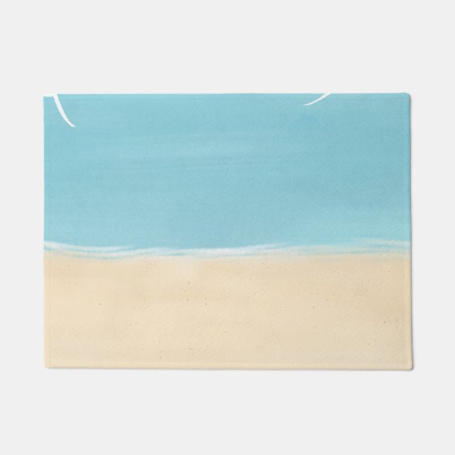 Beach Sand Aqua  Doormat (Front)