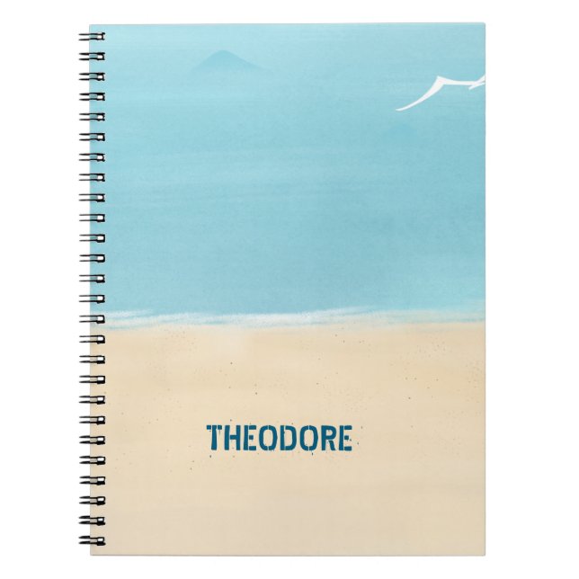 Beach Sand Aqua  Notebook (Front)