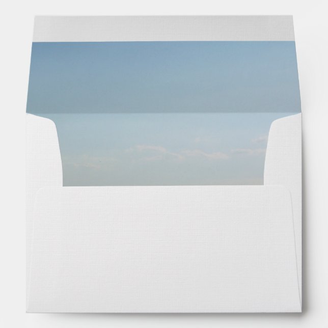 Beach Sand Blue Sky Wedding Envelopes (Back (Bottom))