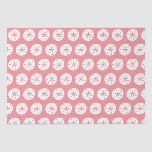 Beach Sand Dollar Custom Colours  Tissue Paper (Front)