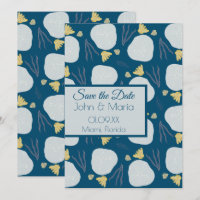 Beach Sand Dollars Botanical Save the Date