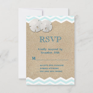 Beach Sand Dollars RSVP Card
