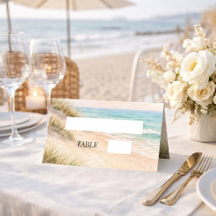 Beach sand dunes coastal place card
