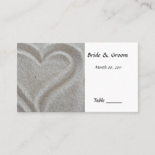Beach Sand Heart Table Place Card