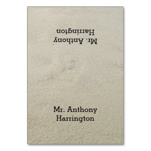 Beach Sand Name Template Place Cards