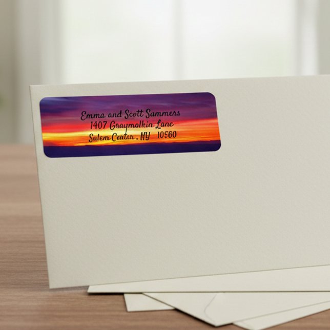 Beach Sand Ocean Sunset Sunrise Address Labels (Creator Uploaded)