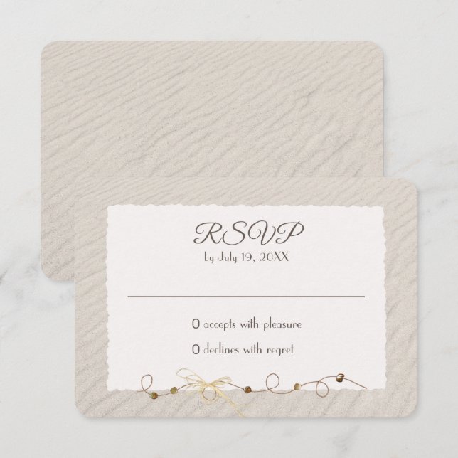 Beach Sand RSVP Card (Front/Back)
