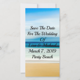 Beach Sand Sea Save The Date