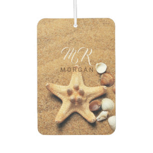 Beach Sand & Sea Shells, DIY Name & Monogram Car Air Freshener